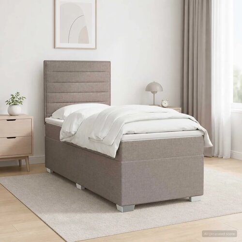  Boxspring krevet s madracem Sivosmeđa 90 x 200 cm Tkanina - Sivosmeđa 90 x 200 cm Dizajn linija Cene