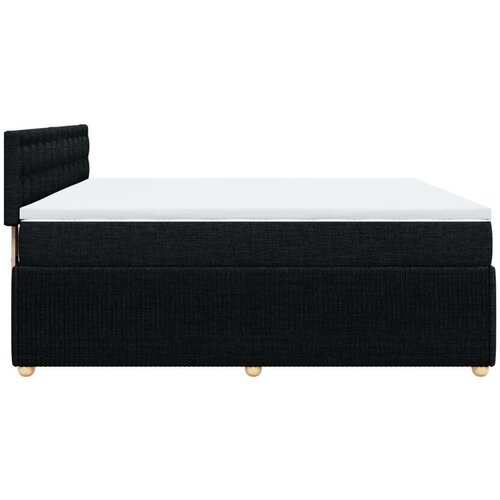 vidaXL Box spring postelja z vzmetnico črn 200x200 cm blago Cene