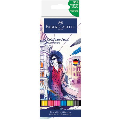Marker OBOSTRANI AKVAREL 6BOJA GOLDFABER FABER CASTELL 164606 SORTIRANO BLISTER Cene