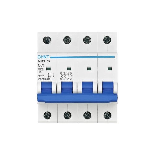 Chint 179750 NB1-63 4P C50 6kA DB zaštitna sklopka za vodove 4-polni 50 A 240 V, 415 V Cijene