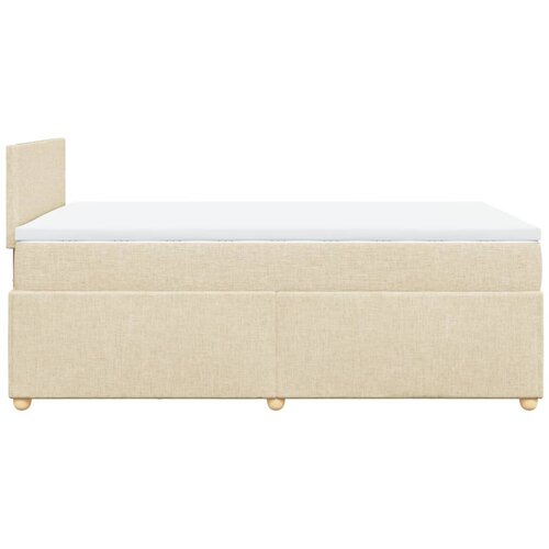  Krevet box spring s madracem krem 120 x 190 cm od tkanine Slike