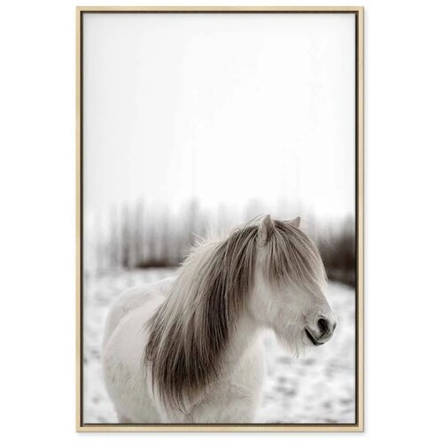  Slika - Horse Mane (1 Part) Vertical 80x120 U prirodnom drvenom okviru Slike