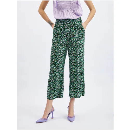 Orsay Black-Green Women Floral Shortened Pants - Women