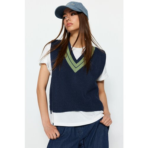 Trendyol Sweater Vest - Blue - Regular fit Cene