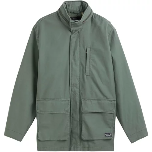 Levi's Prehodna jakna 'FULTON FIELD COAT GREENS' temno siva / pastelno zelena / bela