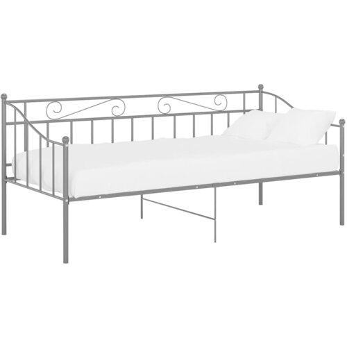 Maison Chic Posteljni okvir - Enojna postelja - Postelja za odrasle siv kovinski 90x200 cm-J9024, (21772934) Cene