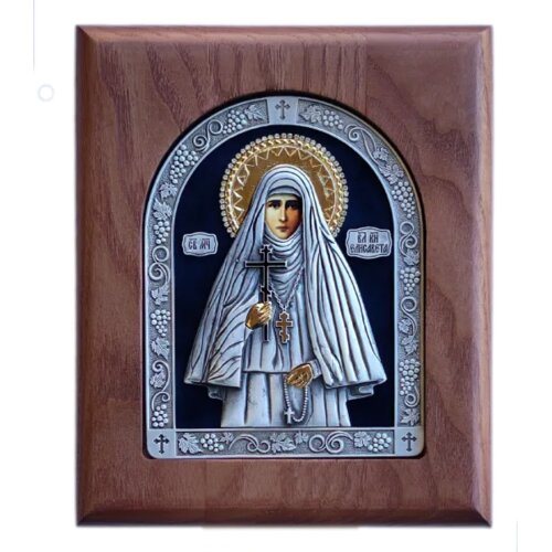  Ikona u drvetu Sveta Jelisaveta, Pravougaona, 170x205x22mm Slike