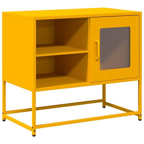 Maison Chic TV omarica - TV stojalo - Televizijska omarica gorčično rumena 68x39x60,5 cm jeklo, (21701086) Cene