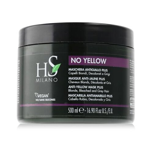 HS MILANO No Yellow Anti-Yellow Mask maska za kosu plava kosa sijeda kosa izbijeljena kosa 500 ml unisex Slike