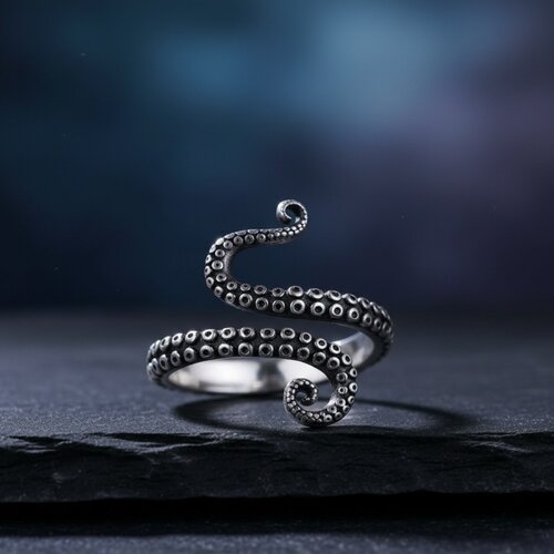 Epic Fantasy Shop kraken srebrni prsten Slike