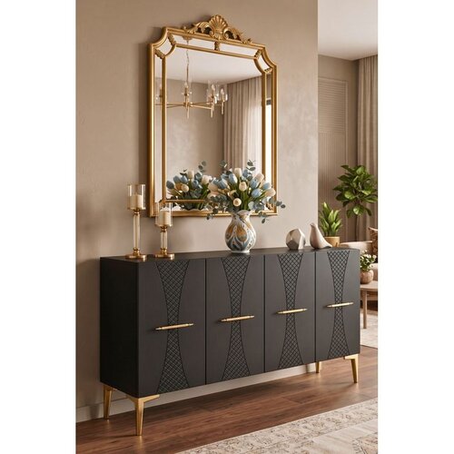 Hanah home komoda Slim 120, 120 cm, antracit Cene