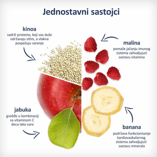 Fleur Alpine organski pire sa malinom i kinoom 8+, 120 g - jedno pakovanje Slike