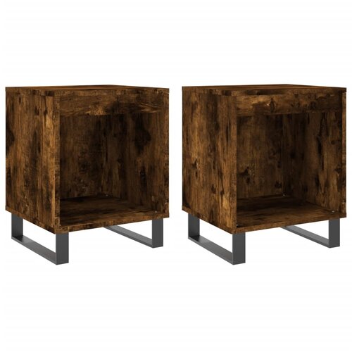 Maison Chic Dvo delni komplet Nočne omarice - Nočne mize dimljen hrast 40x35x50 cm inženirski les, (21689653) Slike