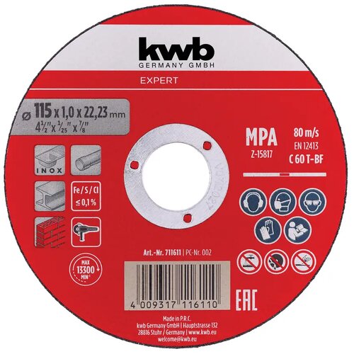 KWB Rezna ploča za metal 115 x 1,0 mm Cijene