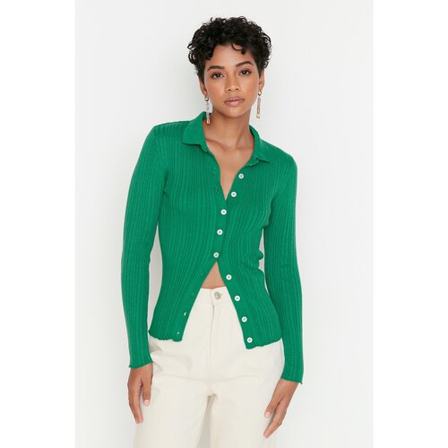 Trendyol Green Buttoned Knitwear Cardigan Slike