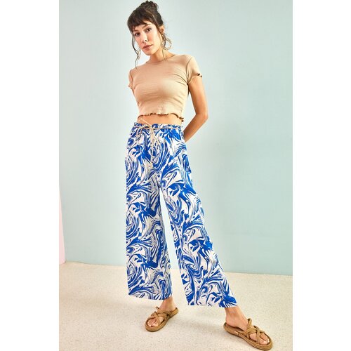 Bianco Lucci Pants - Blau - Wide leg Slike
