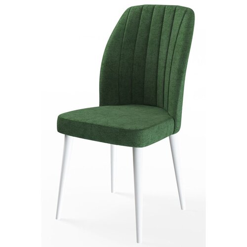 Hanah home set trpezarijskih stolica Etra 6 kom, kaki zelena tkanina Jerry, bele drvene noge Cene