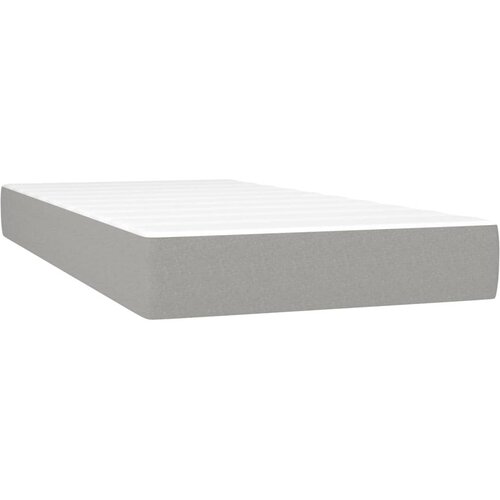  box spring s madracem LED svjetlosivi 80x200 cm tkanina Slike