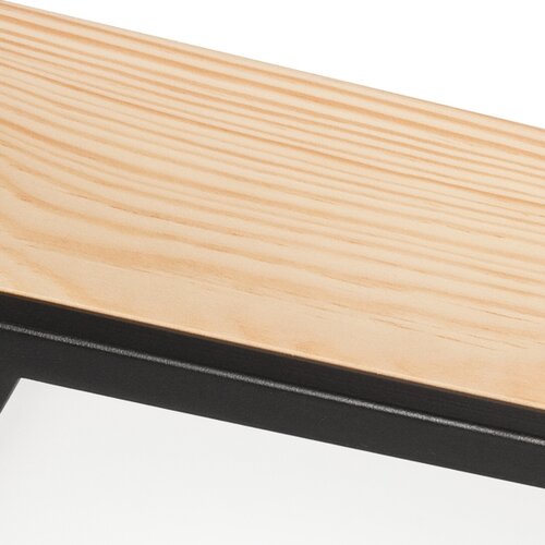  plafonska svetiljka natural square 4xE27/15W/230V 39x39 cm borovina/crna Slike