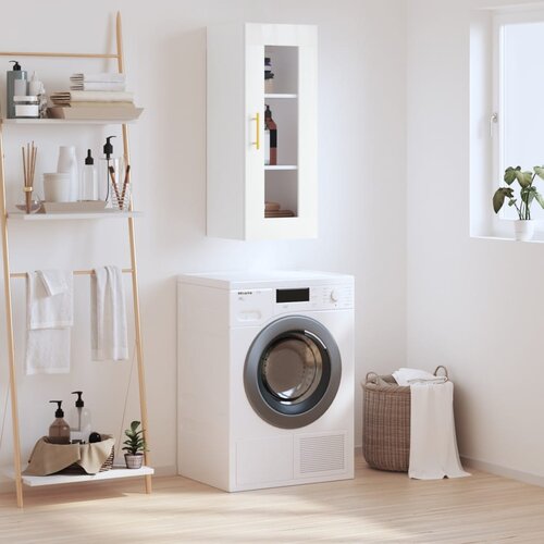 VidaXL Stenska omarica bela 34,5x34x90 cm Slike