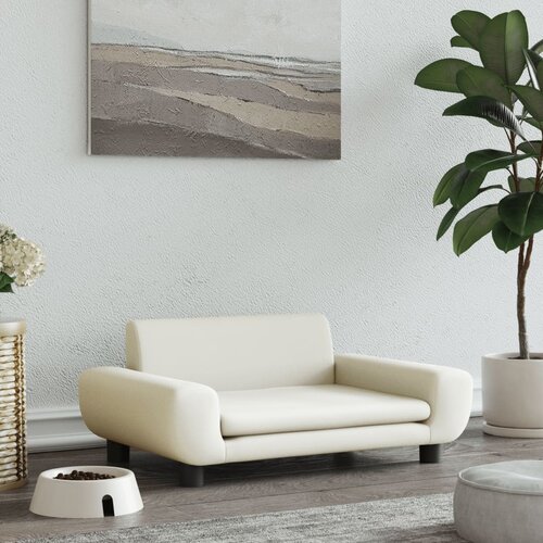vidaXL Pasja postelja krem 70x45x33 cm žamet Cene
