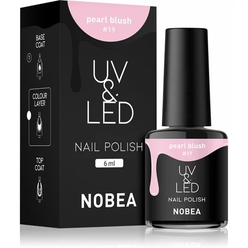 NOBEA UV & LED Nail Polish gel lak za nohte z uporabo UV/LED lučke sijajen odtenek Pearl blush #19 6 ml