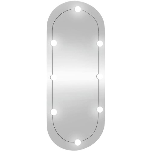 Maison Chic Stensko Ogledalo - Zrcalo - Kozmetično ogledalo z LED lučkami 40x90 cm stekleno ovalno, (21697918) Cene