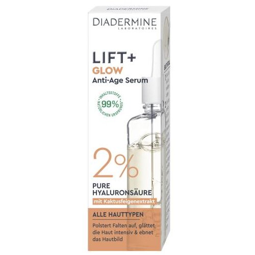 Diadermine Lift+ Glow Anti-Age Serum serum za osvetljevanje in glajenje kože 30 ml za ženske Cene