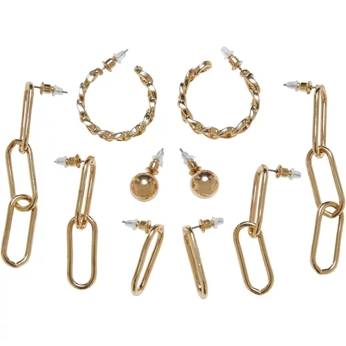 Urban Classics Accessoires Various Chain Earring 5-Pack gold