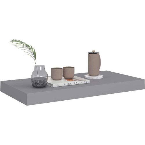 VidaXL plutajuće zidne police 4 kom sive 50 x 23 x 3,8 cm MDF Slike