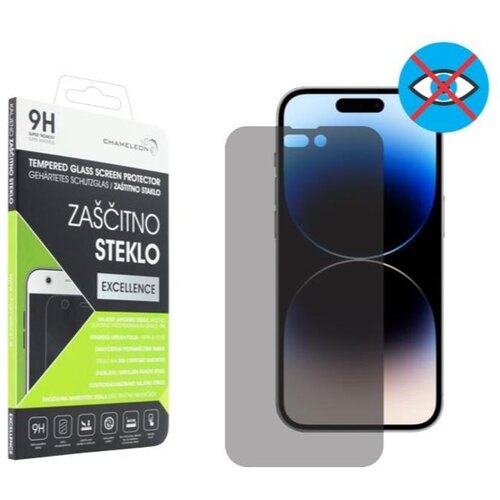 Chameleon Za&amp;scaron;čitno steklo Excellence za Apple iPhone 14 Pro, privacy Glass (0,30) Slike