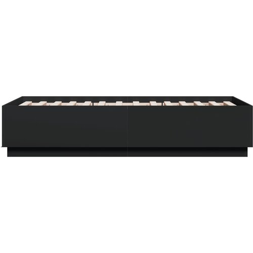  Okvir za krevet s LED svjetlima crni 90 x 190 cm drveni Slike