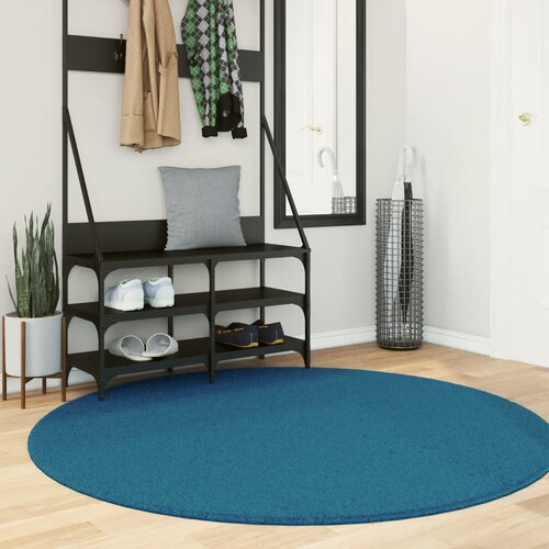 vidaXL Tepih OVIEDO kratkih vlakana tirkizni Ø 160 cm Cene