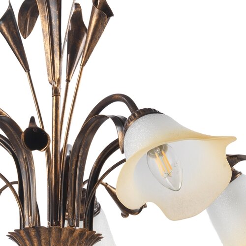  ONLI - Luster na lancu LUCREZIA 5xE14/6W/230V bronzana Slike