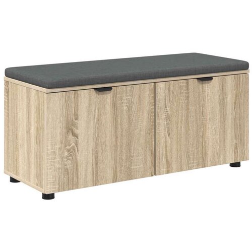  Klupa za hodnik s jastukom Sonoma hrast 100 x 38 x 46 cm Slike