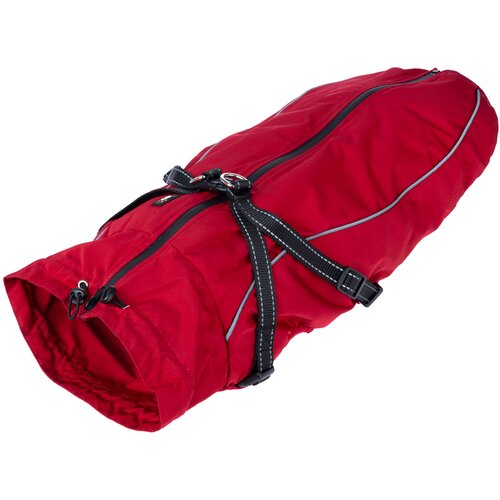 TIAKI crveni kaput za pse s oprsicom Arkon - Duljina leđa oko 55 cm Slike