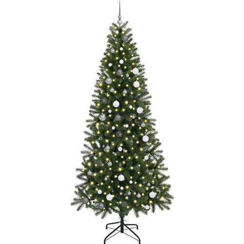 VidaXL Umjetno božićno drvce s stalakom Zelena 240 cm PE i PVC Slike