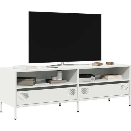 vidaXL TV omarica bela 135x39x43,5 cm hladno valjano jeklo Cene