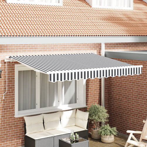 VidaXL Tenda za zamenjavo tkanine za okvir 2.5x2 m v antracitni in beli barvi Slike