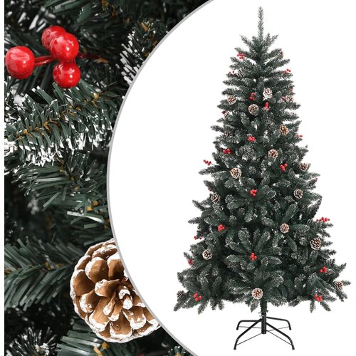 vidaXL Umetna novoletna jelka s stojalom zelena 180 cm PVC Cene