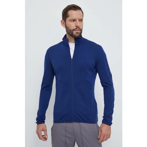 ICEBREAKER Športni pulover Merino 560 RealFleece™ Elemental II mornarsko modra barva