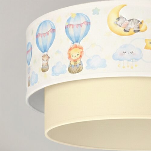  Brilagi-LED Dečiji plafonski luster BOBO 1xE27/10W/230V prečnik 40 cm bela/bež/sa životinjskim motivom. Slike