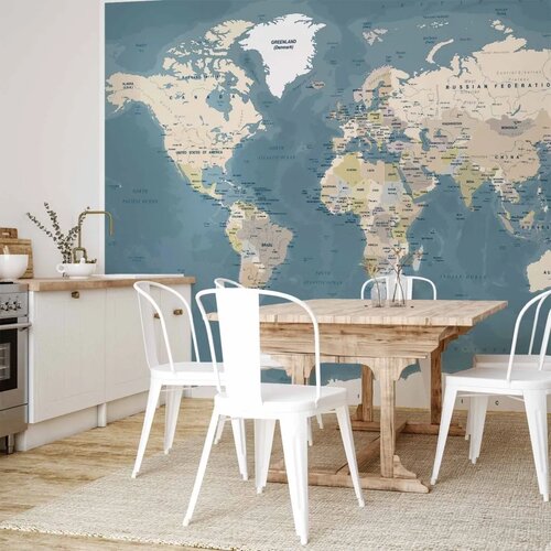  Foto tapeta - Vintage World Map 350x256 Vodootporna Cene