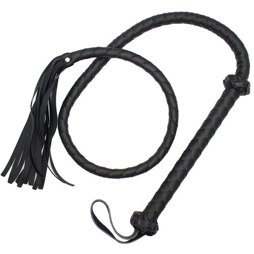 LATETOBED BDSM Line Double Braided Whip 150cm Black Slike