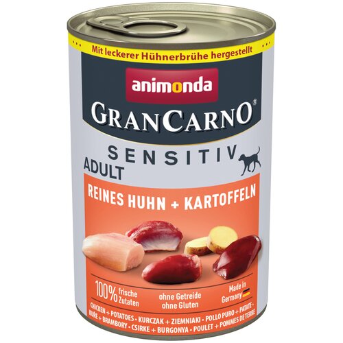 animonda GranCarno Adult Sensitive 6 x 400 g - Čista piletina i krumpir Cijene