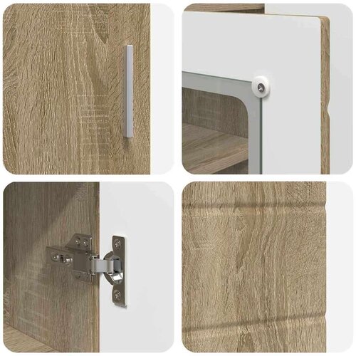 VidaXL Strani &amp;scaron;al sonoma hrast 55.5 x 29 x 100 cm Konstruiran les Slike