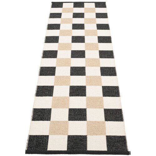 Pappelina Črn/kremno bel zunanji in notranji tekač 70x240 cm Pix Black Vanilla &amp;ndash; Slike
