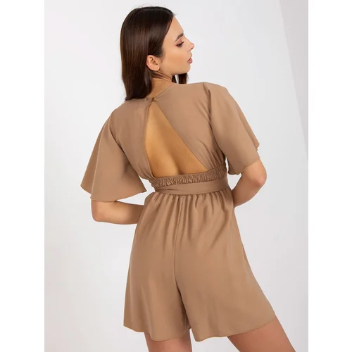 RUE PARIS Jumpsuit-CHA-KO-0486.17-dark beige