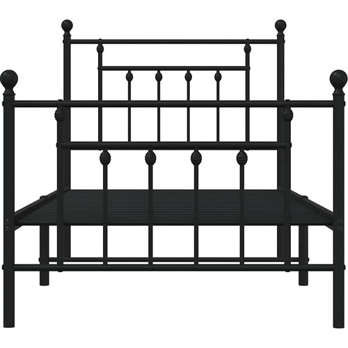  okvir kreveta uzglavlje i podnožje crni 90 x 200 cm Slike