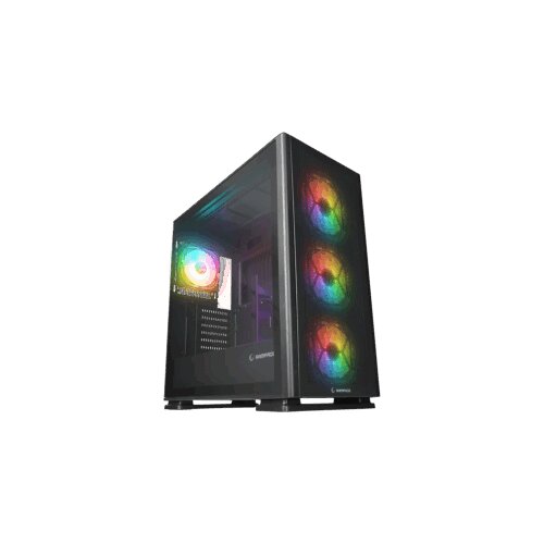  Kući&scaron;te gaming RAMPAGE VANGUARD V2 Black Mesh Easy Tempered Glass Vertical VGA Holder 4*RGB Fan Hub E-ATX Big-T, 39846 Cijene